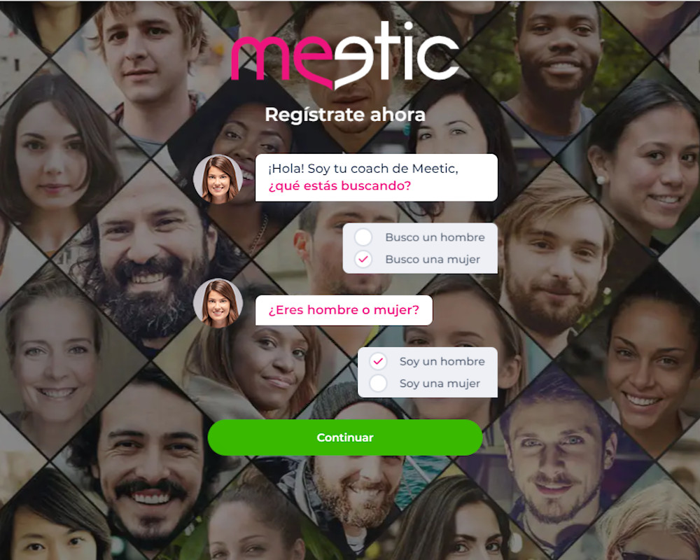 Registrarse en Meetic