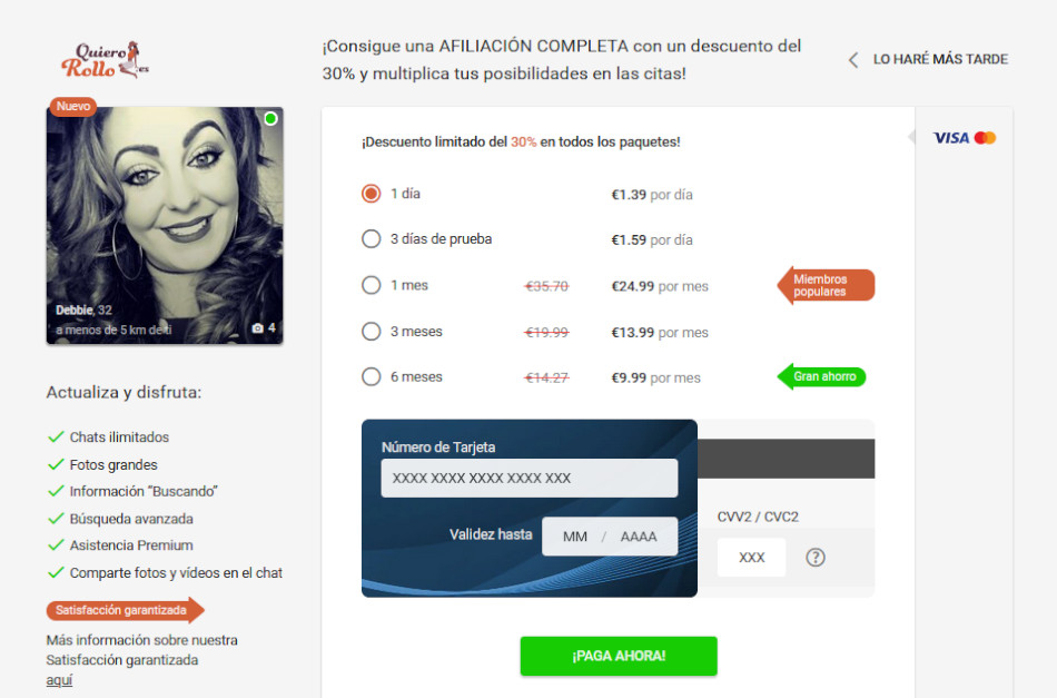 cuanto cuesta una cuenta premium en quiero rollo